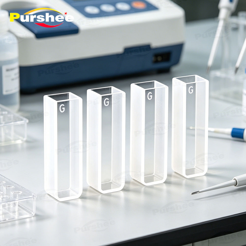 4 PCS Glass Cuvettes Cells 1/2 - Lab Equipment recension och pris